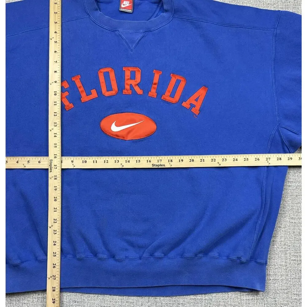 Vintage Florida Gators Sweatshirt Mens 2XL Blue NCAA Football Nike 90s UF Heavy